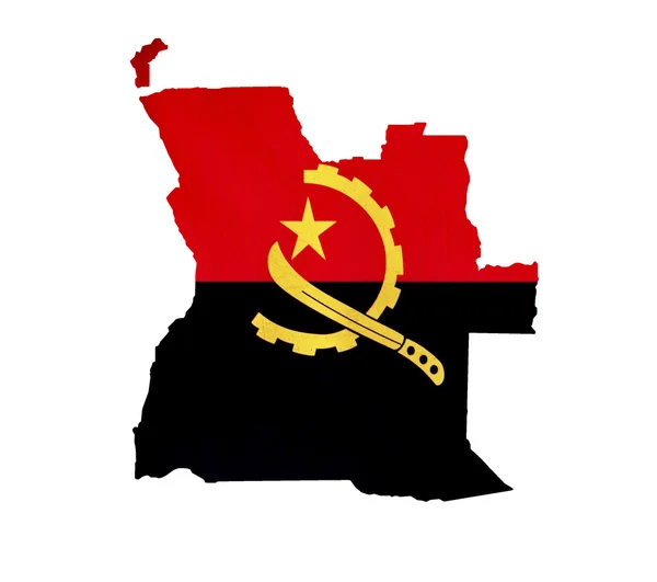 stock image Map of Angola isolated