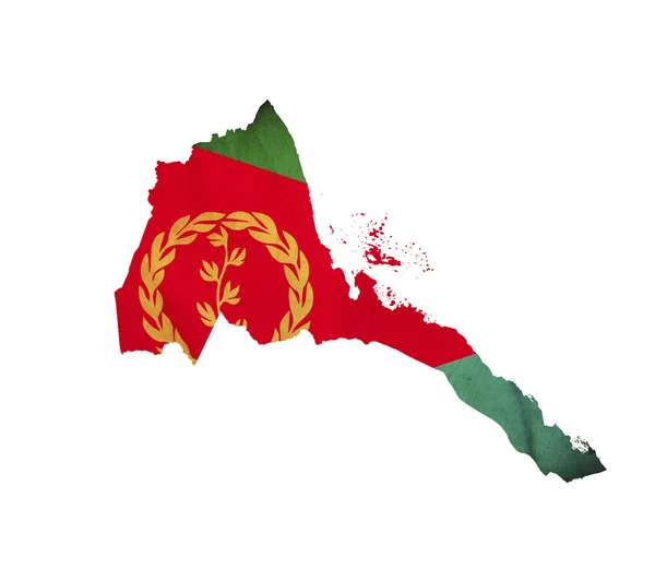 Mappa dell'Eritrea isolata — Foto Stock