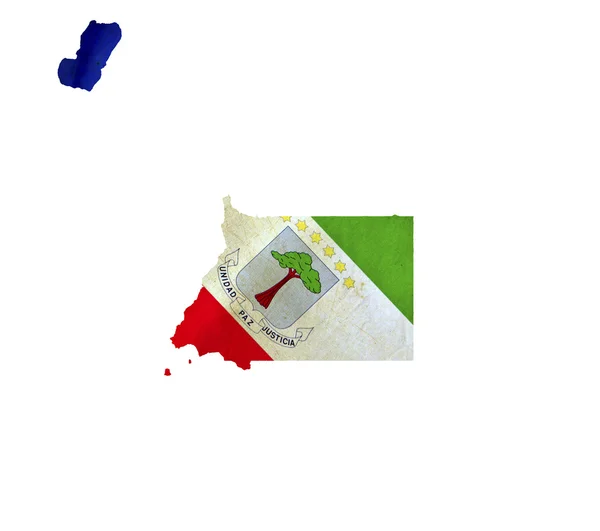 Karta över Ekvatorialguinea isolerade — Stockfoto