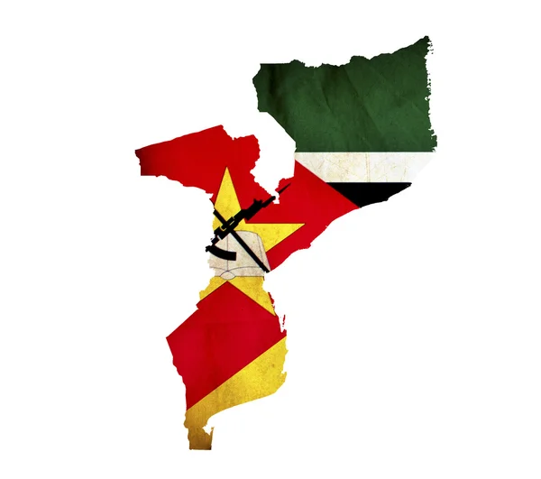 Mapa z Mosambiku, samostatný — Stock fotografie