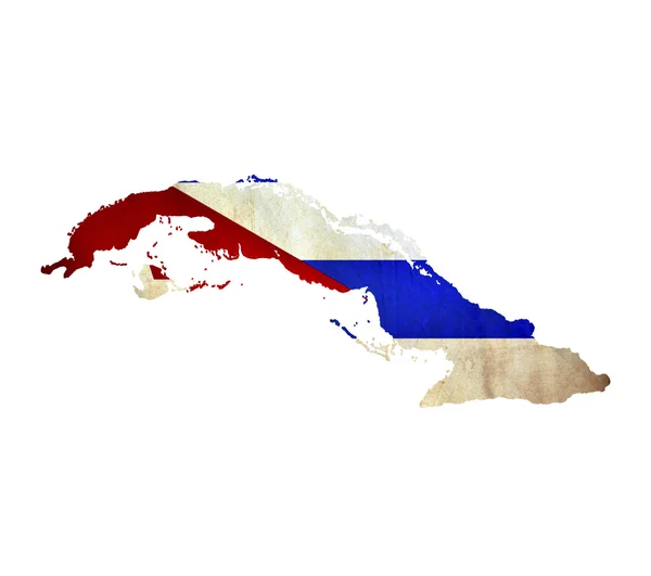 Mapa Kuby, samostatný — Stock fotografie