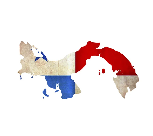 Karte von Panama isoliert — Stockfoto