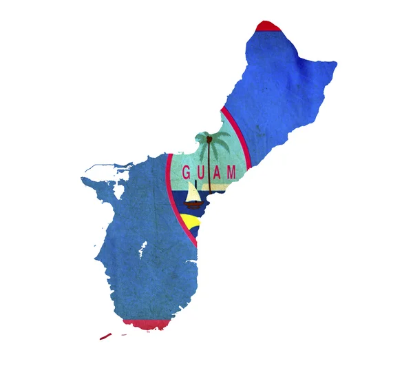 Mappa di Guam isolato — Foto Stock