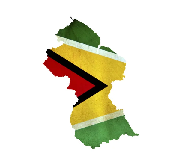Karte von Guyana isoliert — Stockfoto