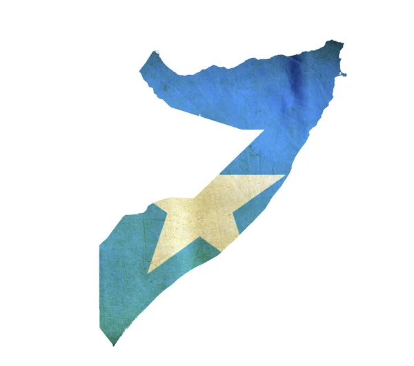 Mapa na białym tle Somalii — Zdjęcie stockowe