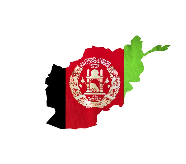 Mapa Afghánistánu izolované — Stock fotografie