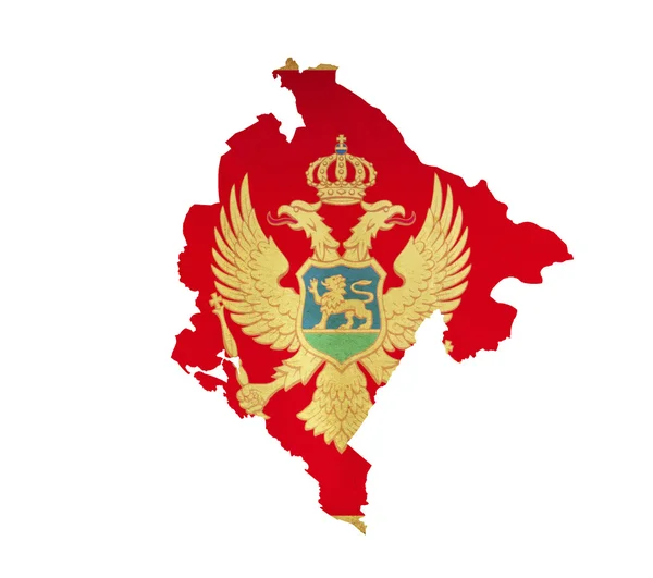 Mapa de Montenegro isolado — Fotografia de Stock