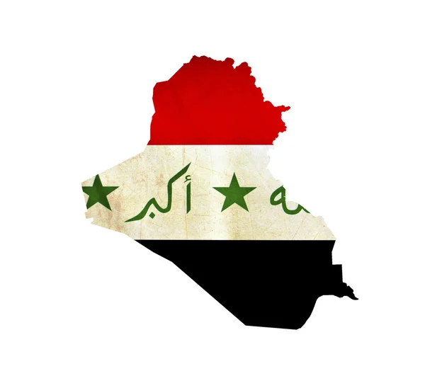 Mapa na białym tle Iraku — Zdjęcie stockowe