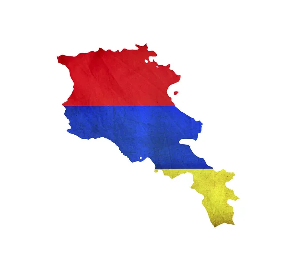 Kaart van Armenië geïsoleerd — Stockfoto