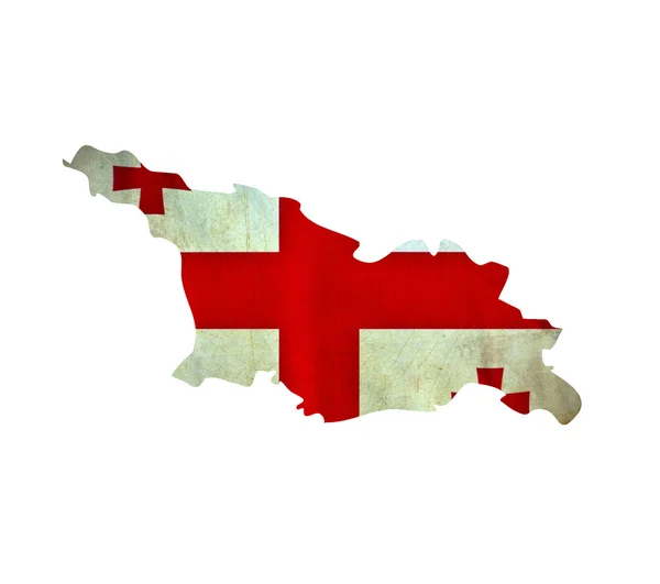 Mapa Gruzji na białym tle — Zdjęcie stockowe