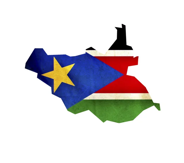 南苏丹独立地图 — 图库照片