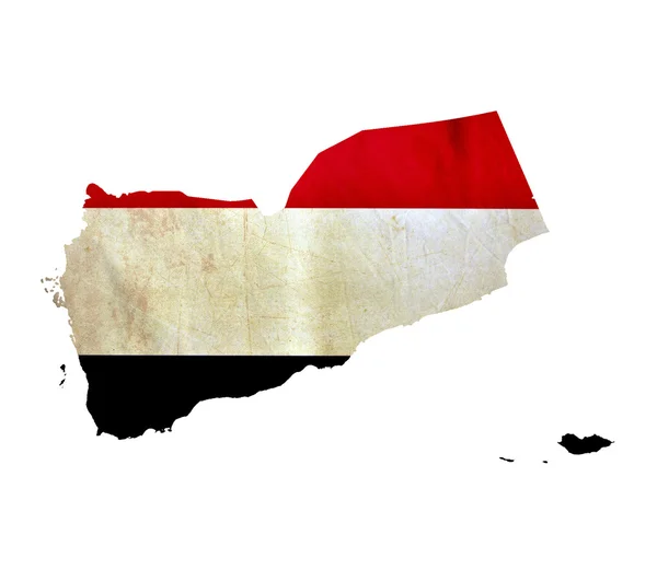 Kaart van Jemen geïsoleerd — Stockfoto