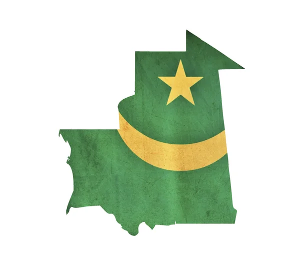 Kaart van Mauritanië geïsoleerd — Stockfoto