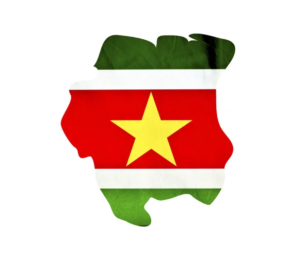 Carte du Suriname isolé — Photo