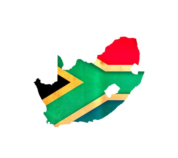 Karte von Südafrika isoliert — Stockfoto
