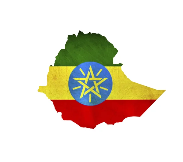分離されたエチオピアの地図 — ストック写真