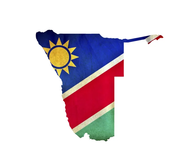 Mapa na białym tle Namibii — Zdjęcie stockowe