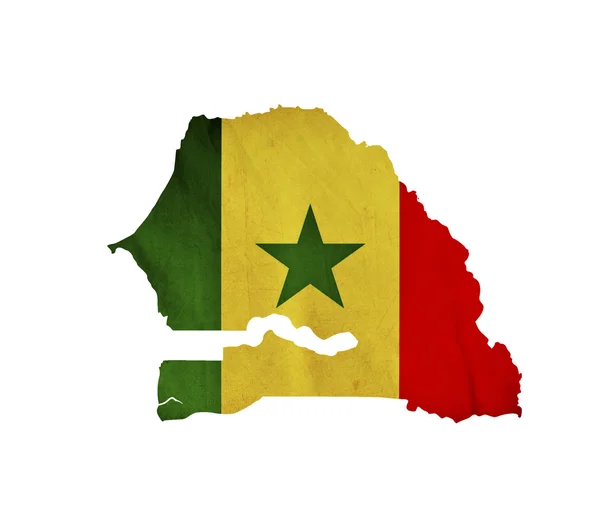 Map of Senegal isolated — Stock Photo, Image