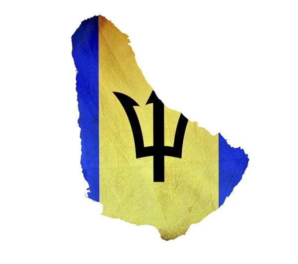 Карта Барбадос, ізольовані — стокове фото