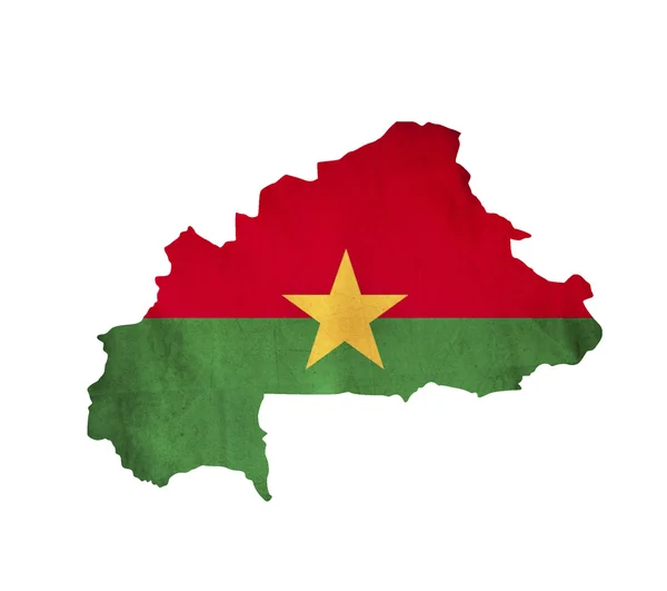 Mapa burkina Faso, izolované — Stock fotografie