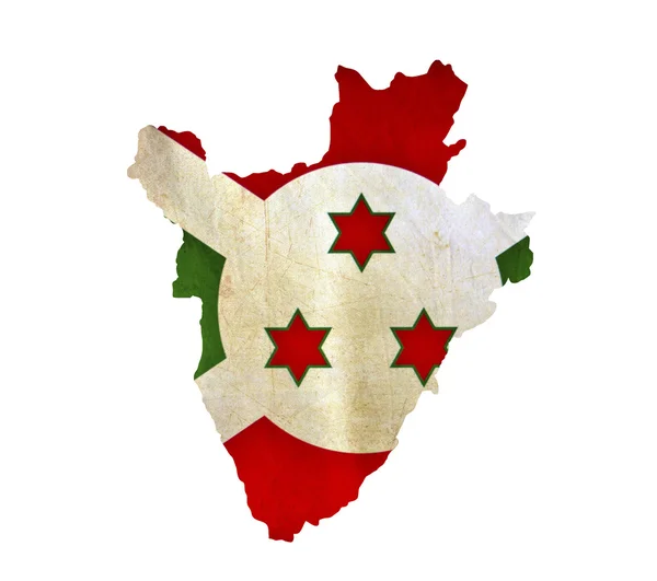 Kart over Burundi isolert – stockfoto