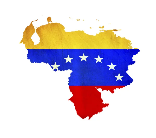 Mapa Wenezueli na białym tle — Zdjęcie stockowe