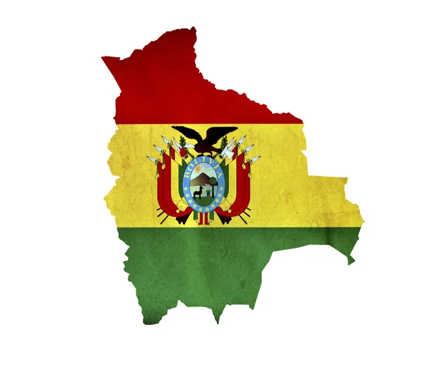 Kaart van Bolivia geïsoleerd — Stockfoto