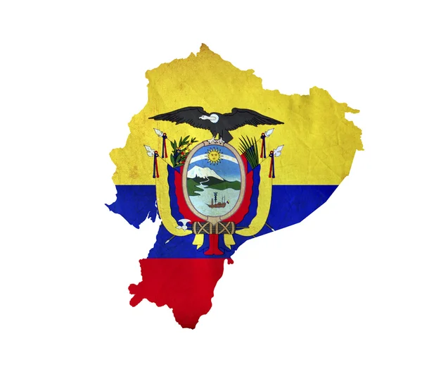 Izole Ekvador Haritası — Stok fotoğraf