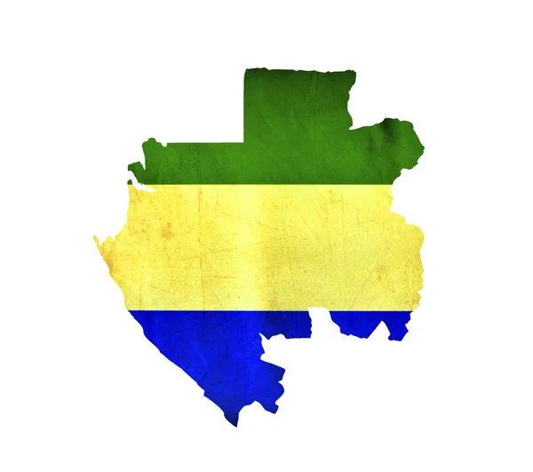 stock image Map of Gabon isolated