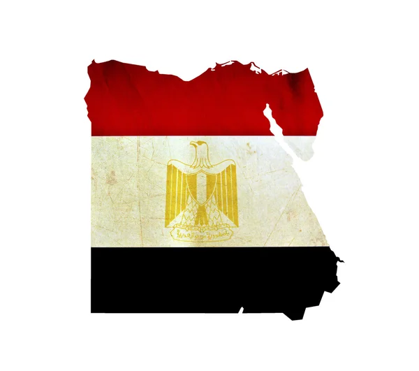 Mappa dell'Egitto isolato — Foto Stock