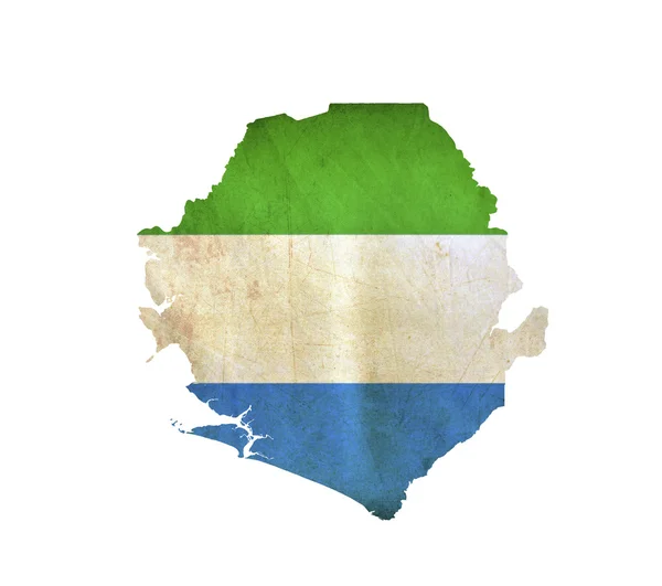 Elszigetelt Sierra Leone Térkép — Stock Fotó