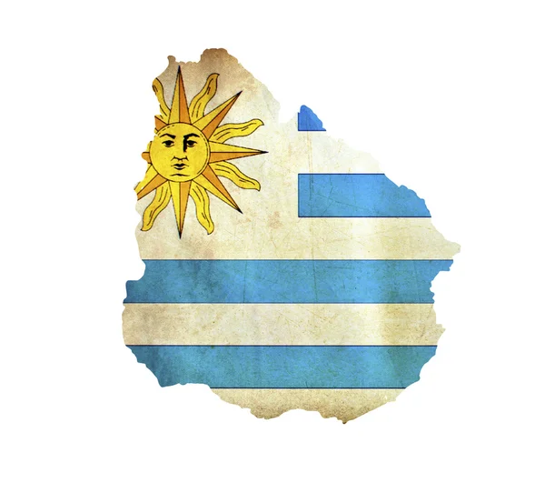 Carte de l'Uruguay isolé — Photo