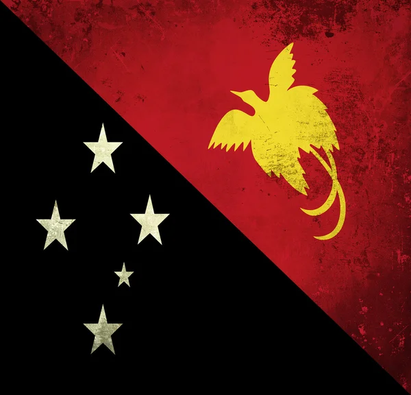 Grunge Pápua Új-guinea zászlaja — Stock Fotó