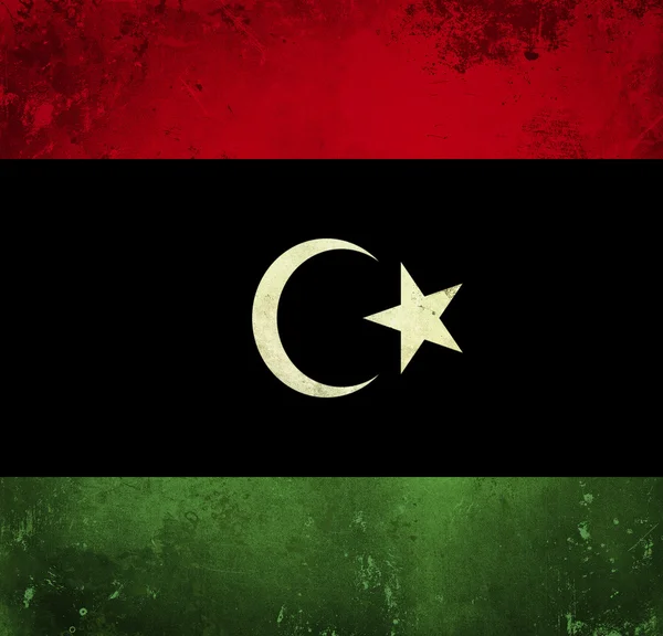 Grunge vlajka Libye — Stock fotografie