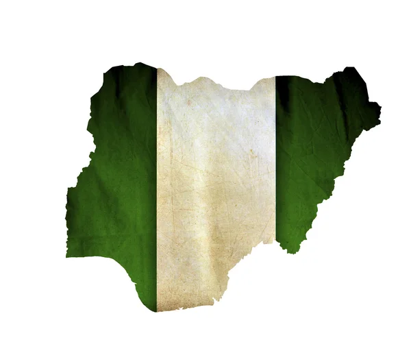 Mapa z Nigérie, samostatný — Stock fotografie