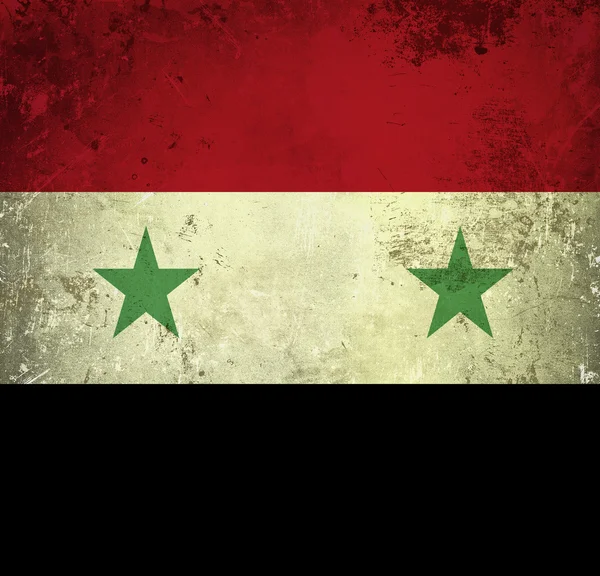 Bandera Grunge de Siria — Foto de Stock