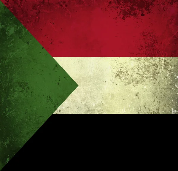 Grunge σημαία του Σουδάν — Φωτογραφία Αρχείου