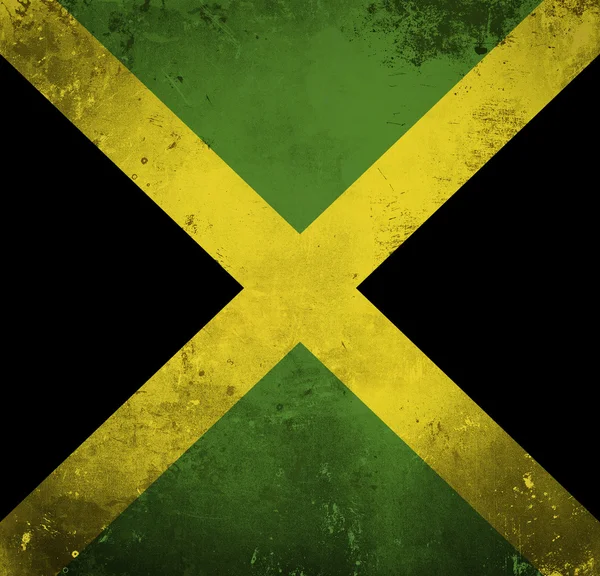 Jamaica的Grunge旗 — 图库照片