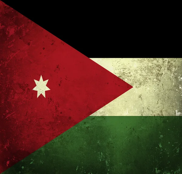 Jordánská vlajka grunge — Stock fotografie