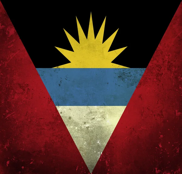 Grunge vlag van antigua en barbuda — Stockfoto