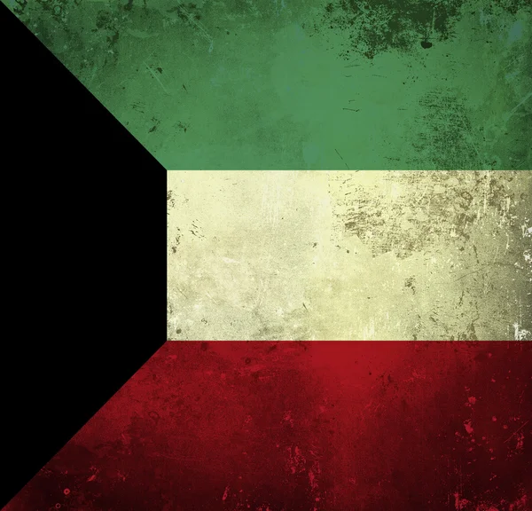 Bandera Grunge de Kuwait — Foto de Stock