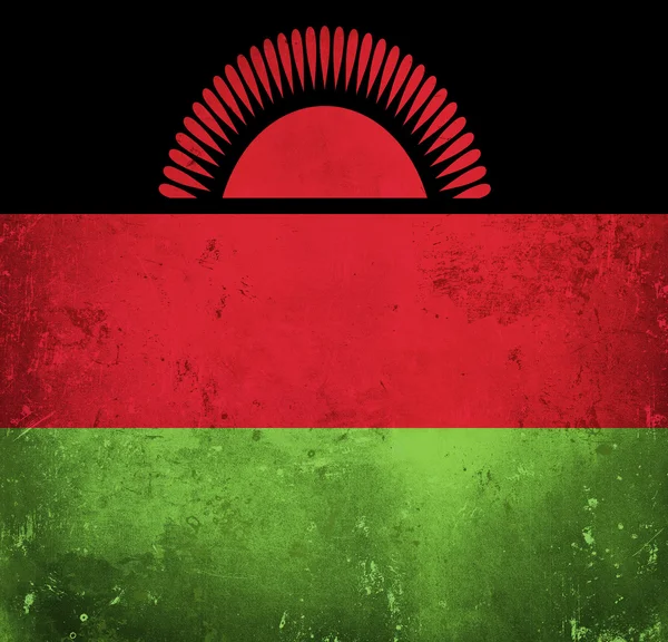 Grunge flagga malawi — Stockfoto