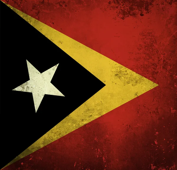 Grunge 国旗的东帝汶 — 图库照片