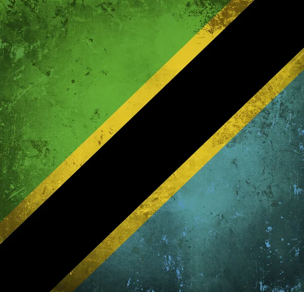Grunge Flagge von Tansania — Stockfoto