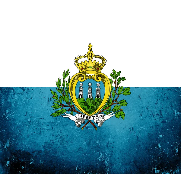 Гранж-флаг Сан-Марино — стоковое фото