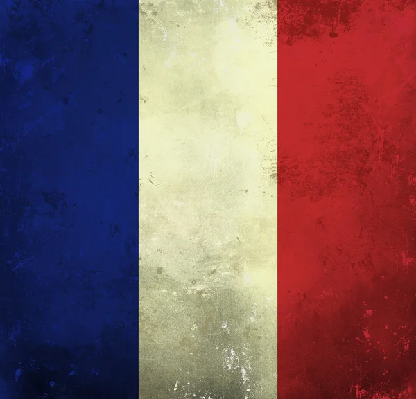 法国的Grunge国旗 — 图库照片
