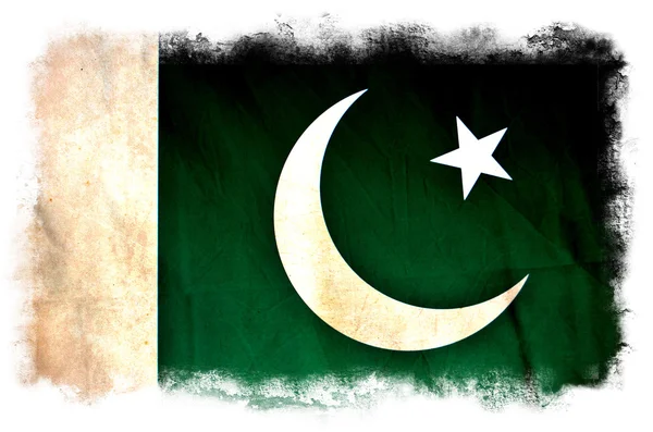 Прапор Пакистану гранж — стокове фото