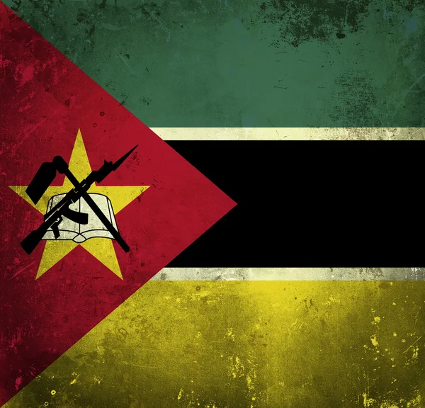 Bandeira de Grunge de Moçambique — Fotografia de Stock
