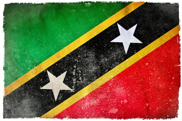 Bandeira grunge de São Cristóvão e Nevis — Fotografia de Stock