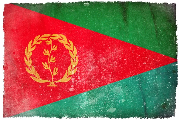 Vlag van Eritrea grunge — Stockfoto